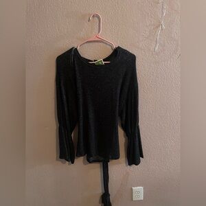 Long sleeve black blouse